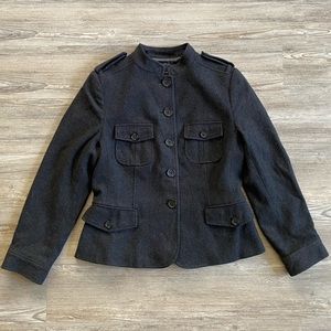 Banana Republic grey wool military style jacket